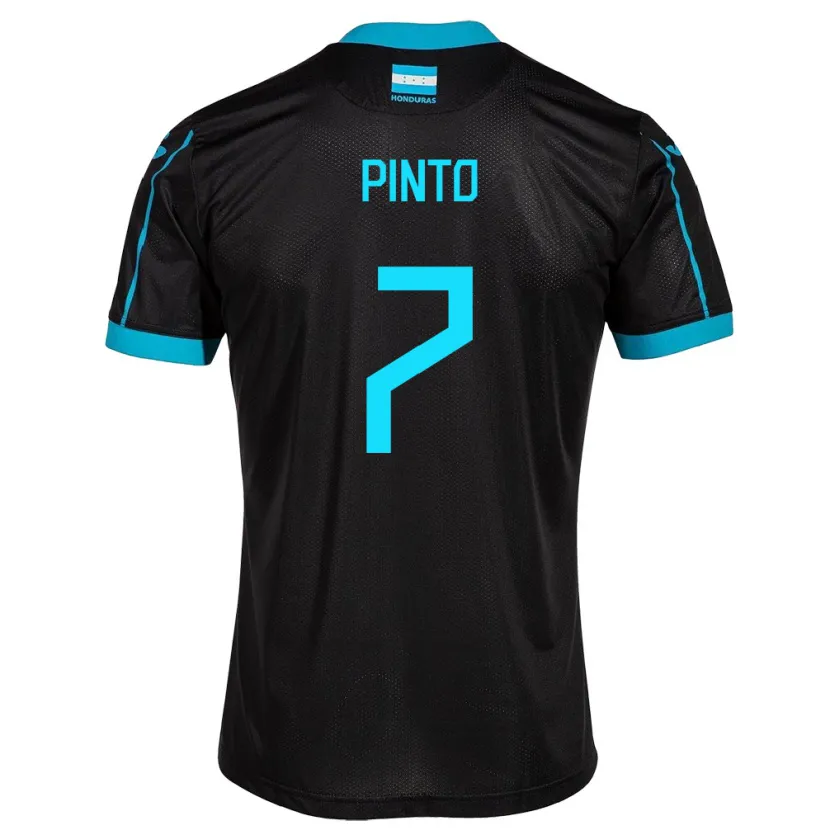 Danxen Donna Maglia Honduras José Pinto #7 Nero Kit Gara Away 24-26 Maglietta