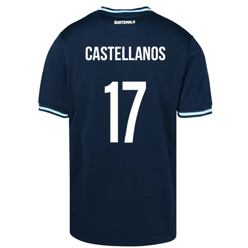 Danxen Donna Maglia Guatemala Óscar Castellanos #17 Blu Kit Gara Away 24-26 Maglietta