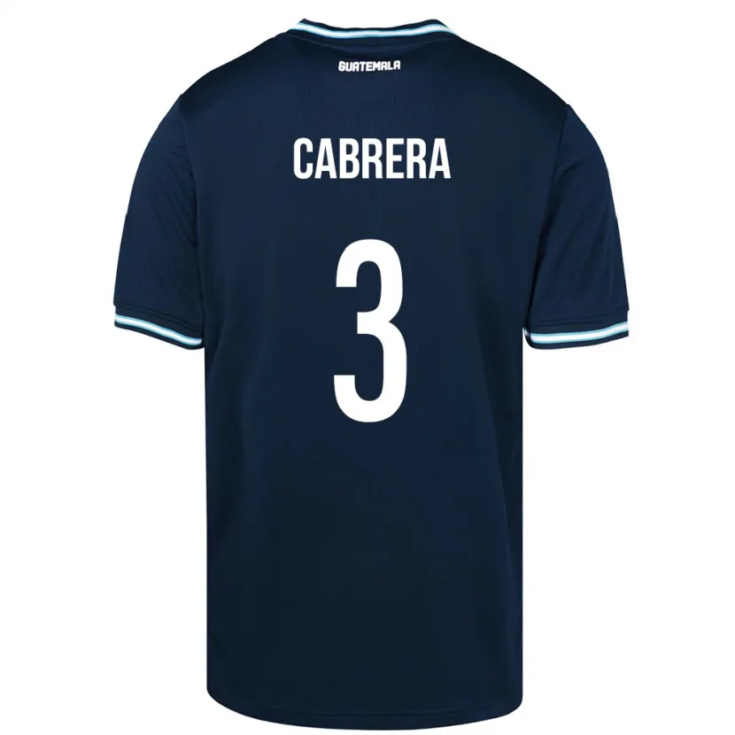 Danxen Donna Maglia Guatemala Gabriel Cabrera #3 Blu Kit Gara Away 24-26 Maglietta