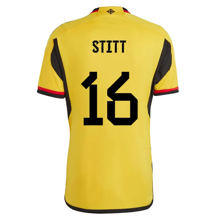 Danxen Donna Maglia Irlanda Del Nord Dylan Stitt #16 Bianco Kit Gara Away 24-26 Maglietta