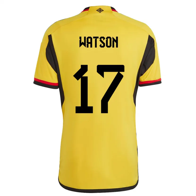 Danxen Donna Maglia Irlanda Del Nord Alex Watson #17 Bianco Kit Gara Away 24-26 Maglietta