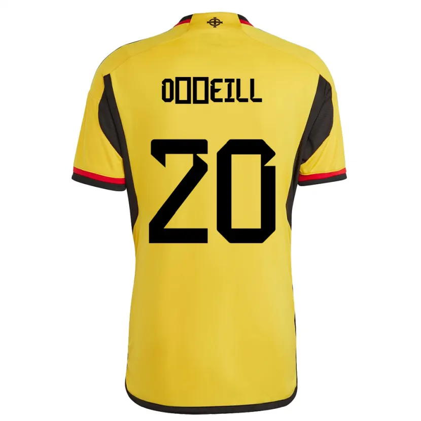 Danxen Donna Maglia Irlanda Del Nord Ceadach O’neill #20 Bianco Kit Gara Away 24-26 Maglietta