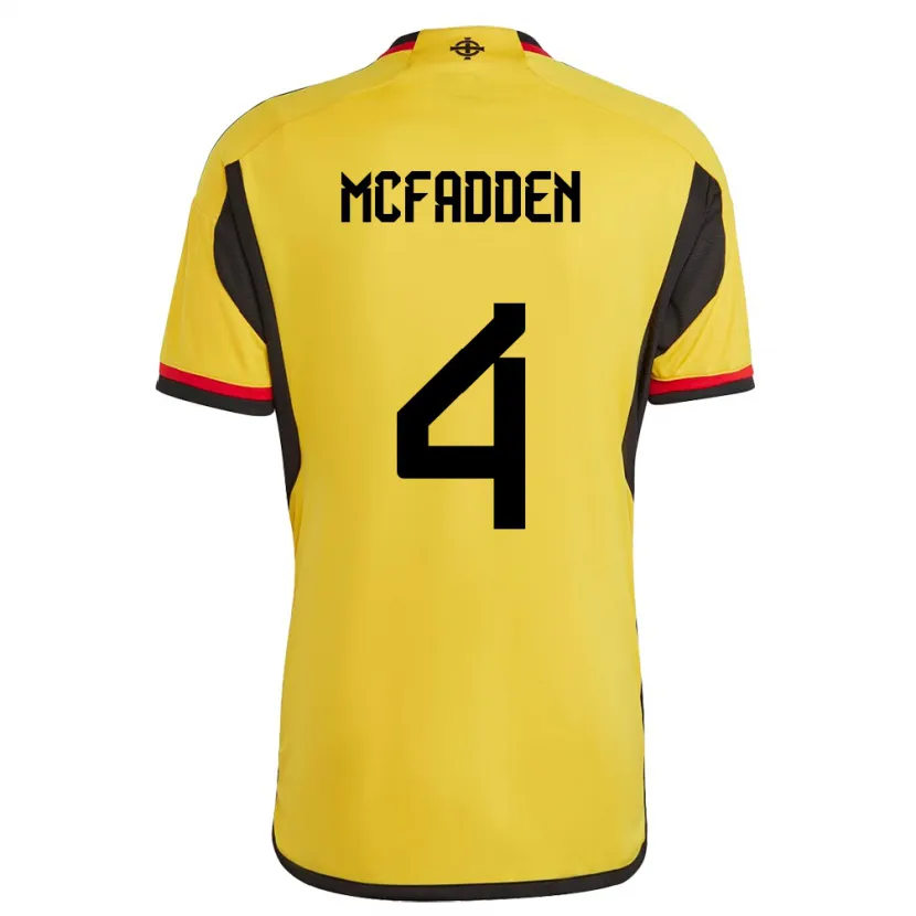 Danxen Donna Maglia Irlanda Del Nord Sarah Mcfadden #4 Bianco Kit Gara Away 24-26 Maglietta