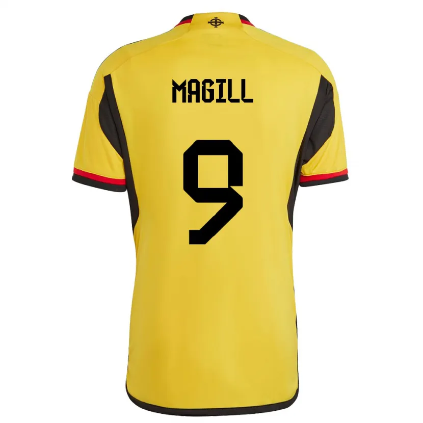 Danxen Donna Maglia Irlanda Del Nord Simone Magill #9 Bianco Kit Gara Away 24-26 Maglietta