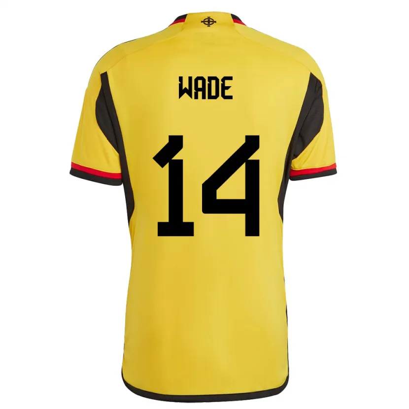 Danxen Donna Maglia Irlanda Del Nord Lauren Wade #14 Bianco Kit Gara Away 24-26 Maglietta