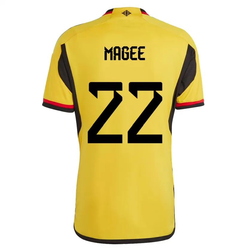 Danxen Donna Maglia Irlanda Del Nord Abbie Magee #22 Bianco Kit Gara Away 24-26 Maglietta