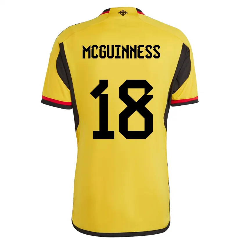 Danxen Donna Maglia Irlanda Del Nord Caitlin Mcguinness #18 Bianco Kit Gara Away 24-26 Maglietta