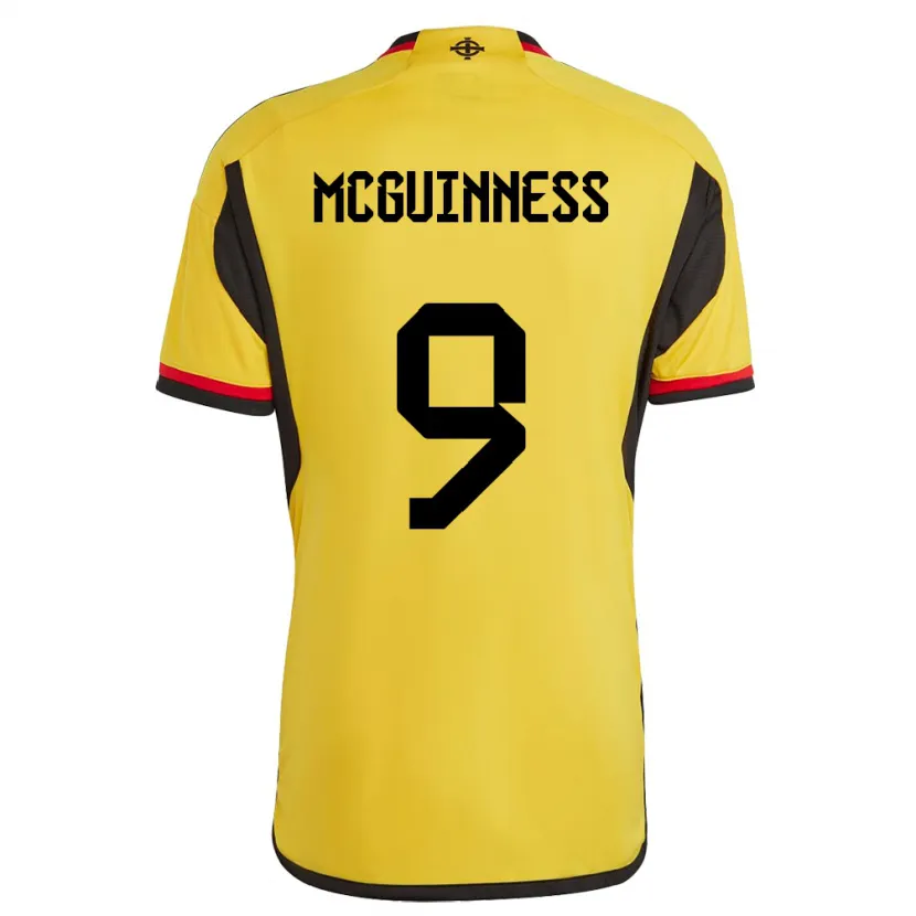 Danxen Donna Maglia Irlanda Del Nord Kirsty Mcguinness #9 Bianco Kit Gara Away 24-26 Maglietta