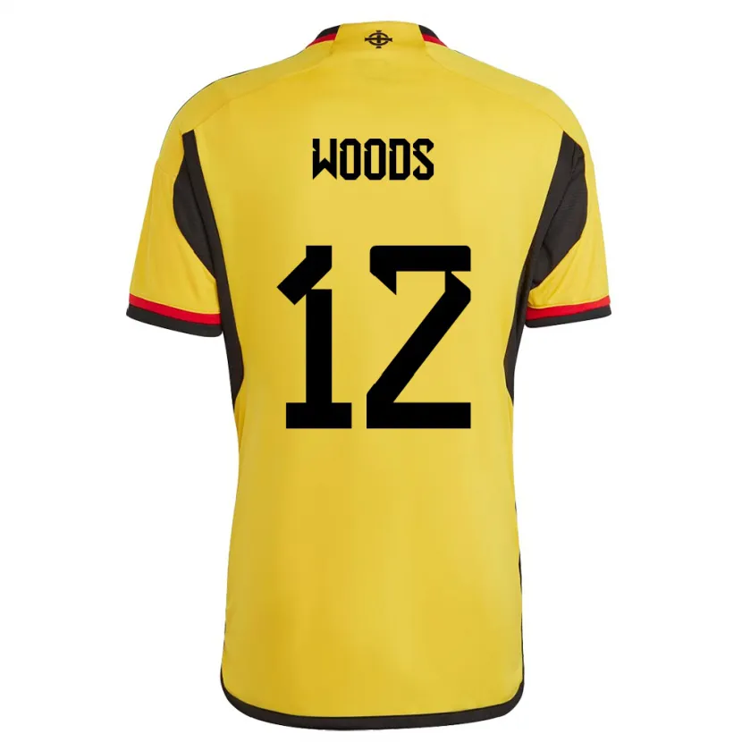 Danxen Donna Maglia Irlanda Del Nord Lilie Woods #12 Bianco Kit Gara Away 24-26 Maglietta
