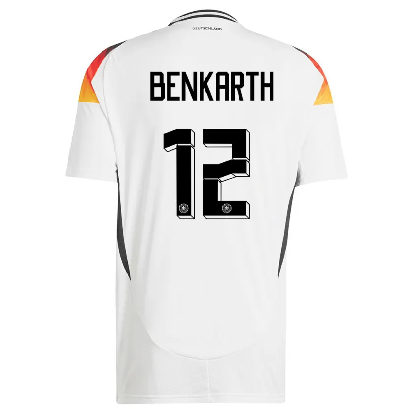 Danxen Bambino Maglia Germania Laura Benkarth #12 Bianco Kit Gara Home 24-26 Maglietta