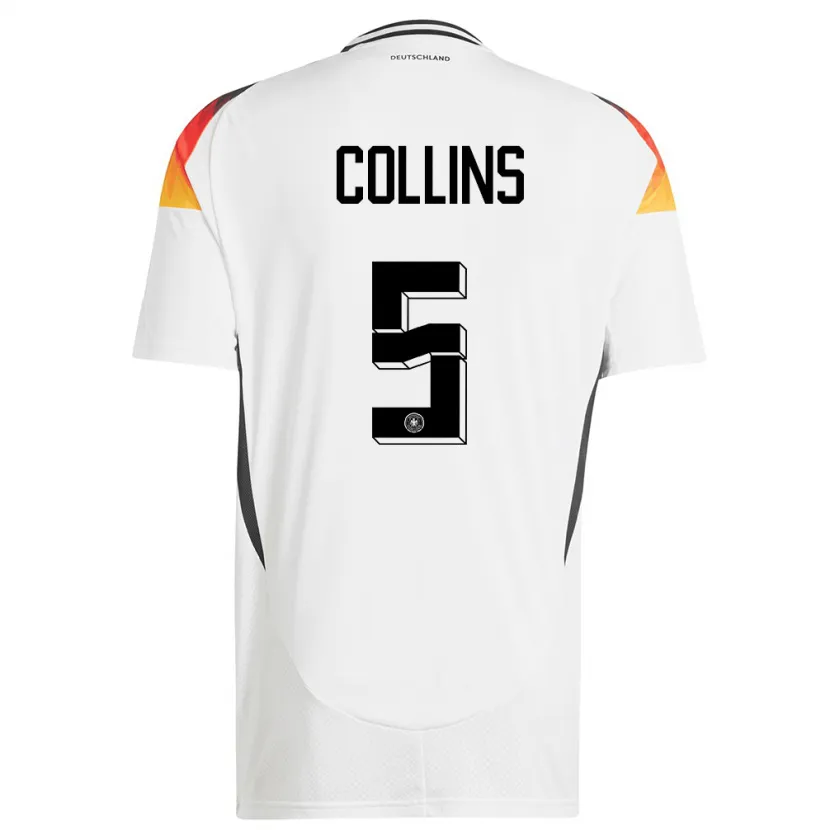 Danxen Bambino Maglia Germania Nnamdi Collins #5 Bianco Kit Gara Home 24-26 Maglietta