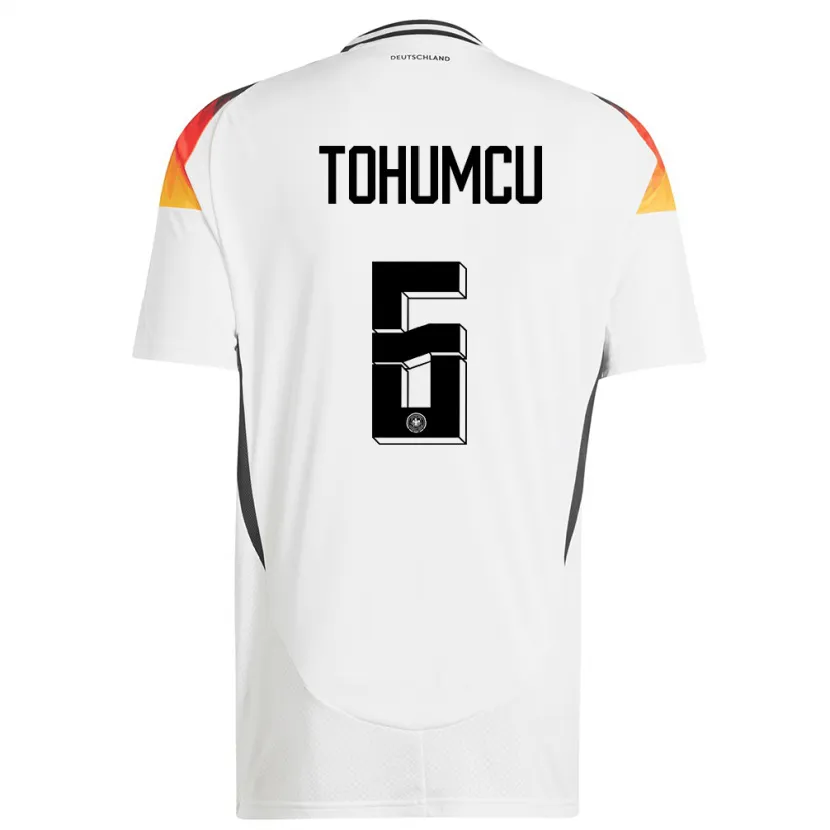 Danxen Bambino Maglia Germania Umut Tohumcu #6 Bianco Kit Gara Home 24-26 Maglietta