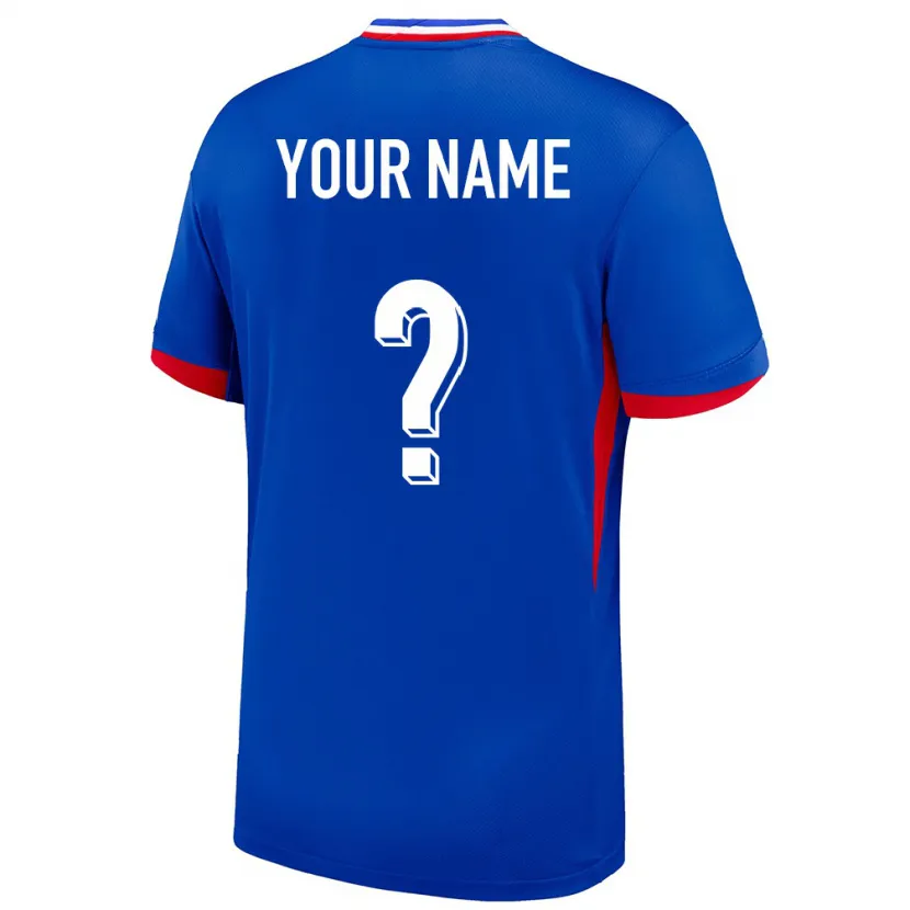 Danxen Bambino Maglia Francia Il Tuo Nome #0 Blu Kit Gara Home 24-26 Maglietta