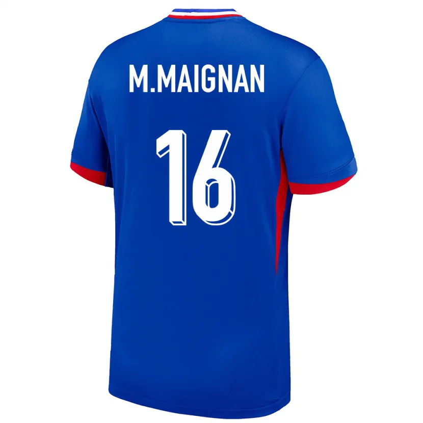 Danxen Bambino Maglia Francia Mike Maignan #16 Blu Kit Gara Home 24-26 Maglietta