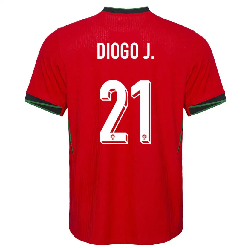 Danxen Bambino Maglia Portogallo Diogo Jota #21 Rosso Kit Gara Home 24-26 Maglietta