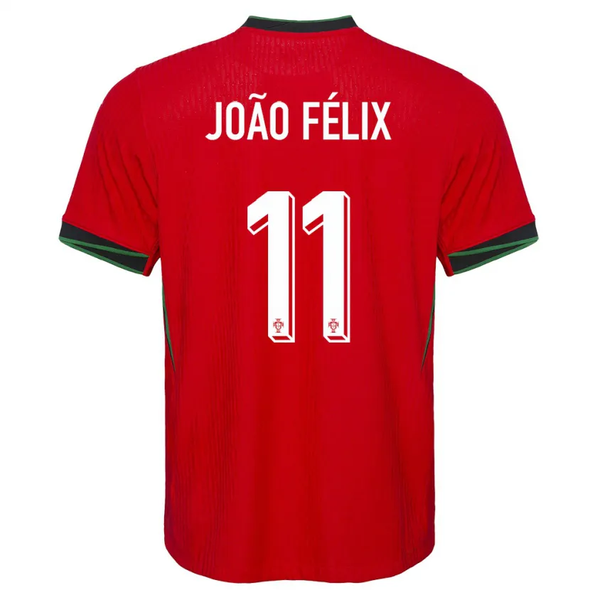 Danxen Bambino Maglia Portogallo Joao Felix #11 Rosso Kit Gara Home 24-26 Maglietta