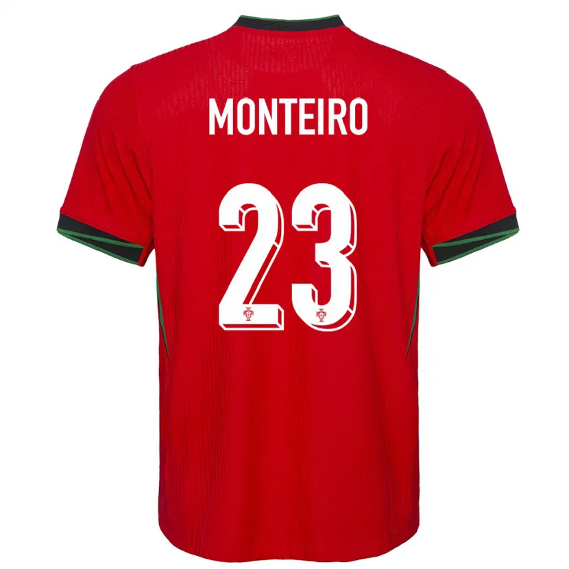 Danxen Bambino Maglia Portogallo David Monteiro #23 Rosso Kit Gara Home 24-26 Maglietta