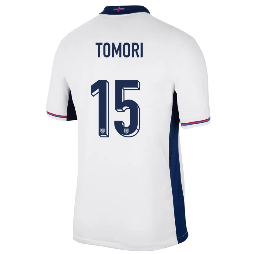 Danxen Bambino Maglia Inghilterra Fikayo Tomori #15 Bianco Kit Gara Home 24-26 Maglietta