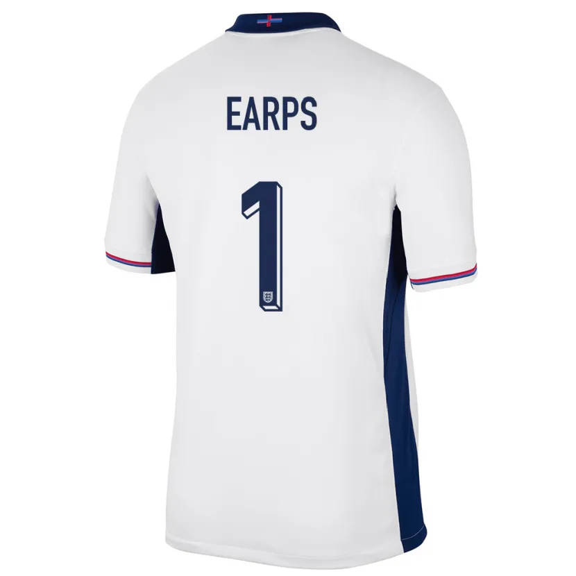 Danxen Bambino Maglia Inghilterra Mary Earps #1 Bianco Kit Gara Home 24-26 Maglietta