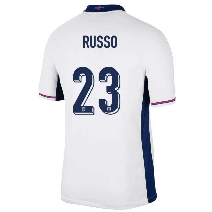 Danxen Bambino Maglia Inghilterra Alessia Russo #23 Bianco Kit Gara Home 24-26 Maglietta