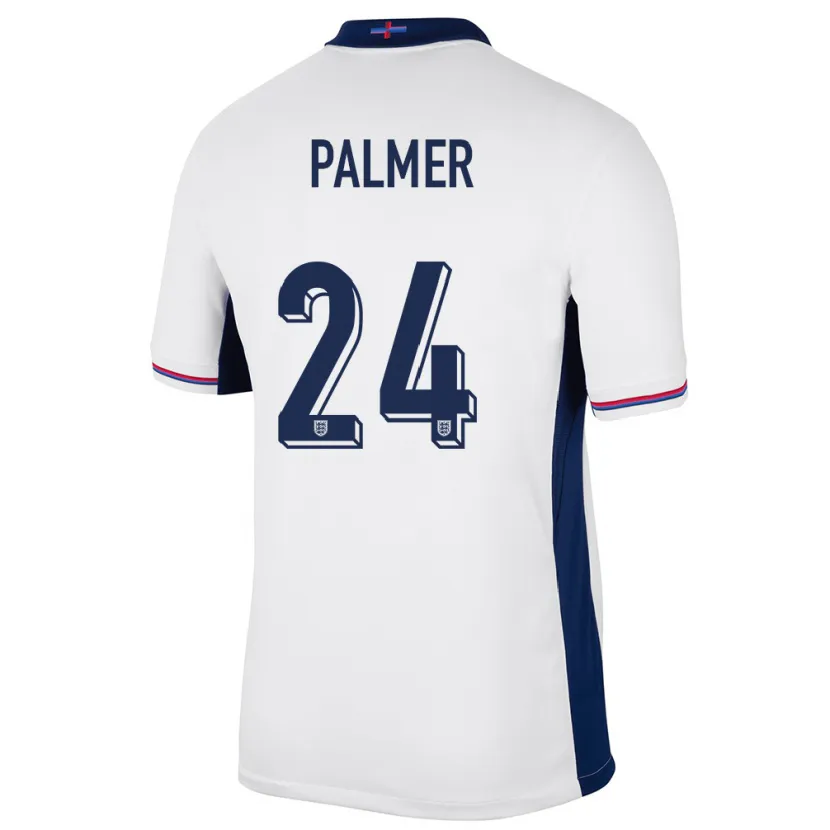 Danxen Bambino Maglia Inghilterra Cole Palmer #24 Bianco Kit Gara Home 24-26 Maglietta