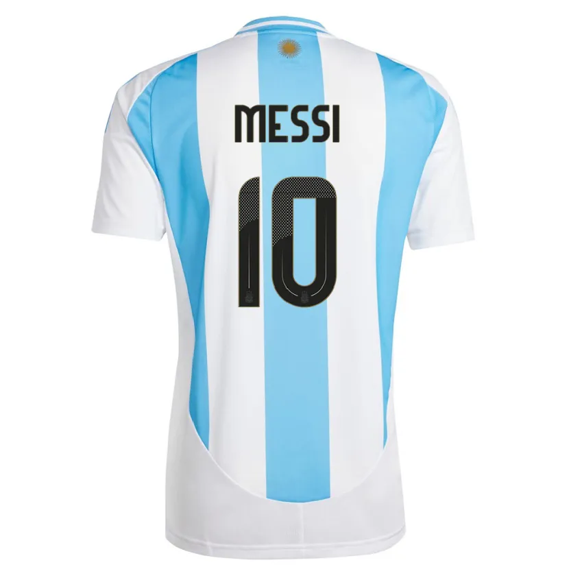 Danxen Bambino Maglia Argentina Lionel Messi #10 Bianco Blu Kit Gara Home 24-26 Maglietta