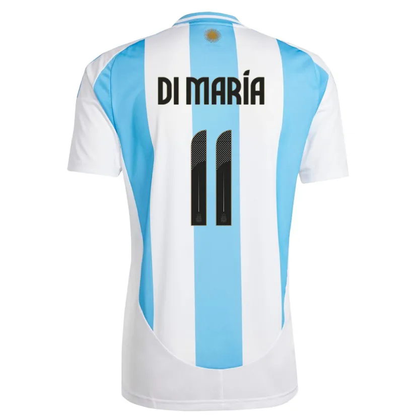 Danxen Bambino Maglia Argentina Angel Di Maria #11 Bianco Blu Kit Gara Home 24-26 Maglietta