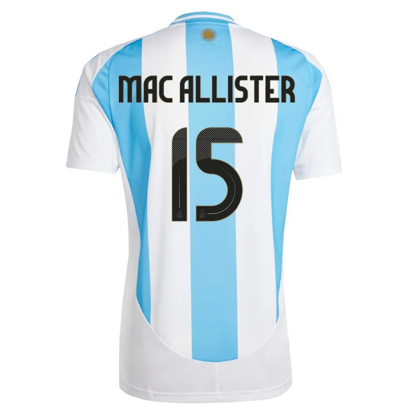 Danxen Bambino Maglia Argentina Alexis Mac Allister #15 Bianco Blu Kit Gara Home 24-26 Maglietta