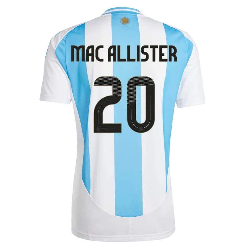 Danxen Bambino Maglia Argentina Alexis Mac Allister #20 Bianco Blu Kit Gara Home 24-26 Maglietta