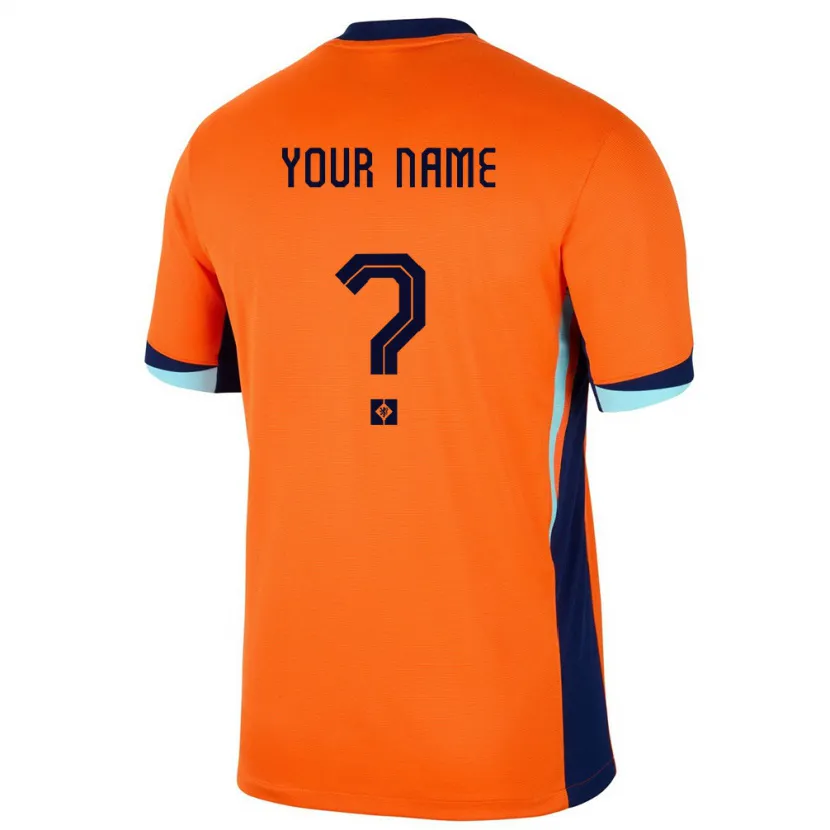 Danxen Bambino Maglia Paesi Bassi Il Tuo Nome #0 Arancia Kit Gara Home 24-26 Maglietta