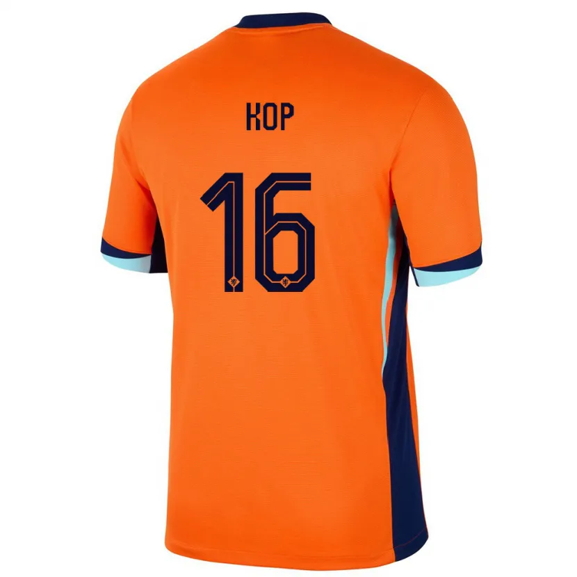 Danxen Bambino Maglia Paesi Bassi Lize Kop #16 Arancia Kit Gara Home 24-26 Maglietta