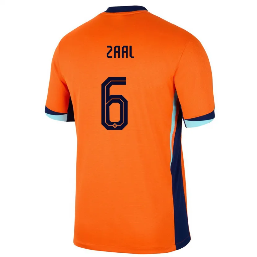 Danxen Bambino Maglia Paesi Bassi Timo Zaal #6 Arancia Kit Gara Home 24-26 Maglietta