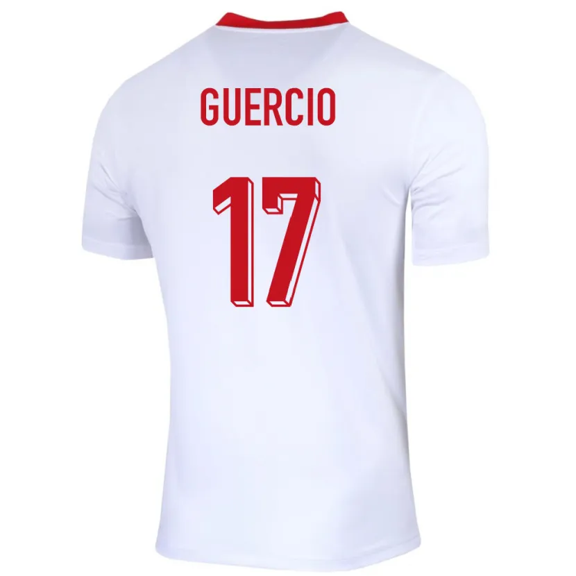 Danxen Bambino Maglia Polonia Tomasso Guercio #17 Bianco Kit Gara Home 24-26 Maglietta