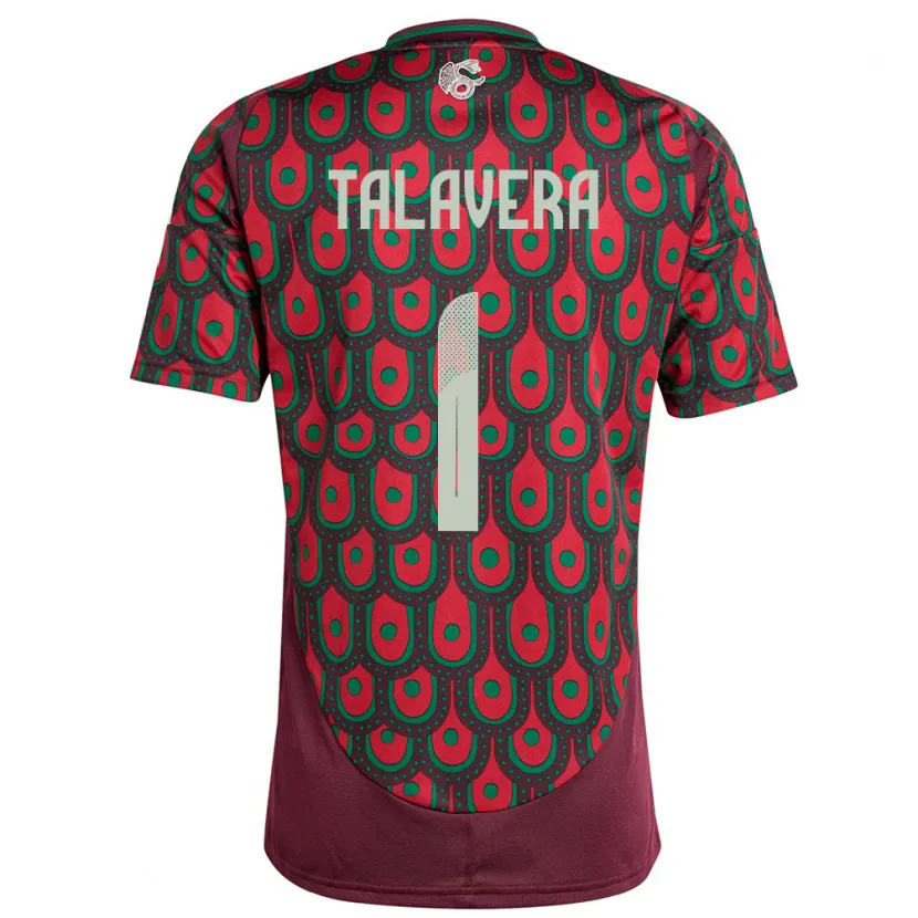 Danxen Bambino Maglia Messico Alfredo Talavera #1 Marrone Kit Gara Home 24-26 Maglietta