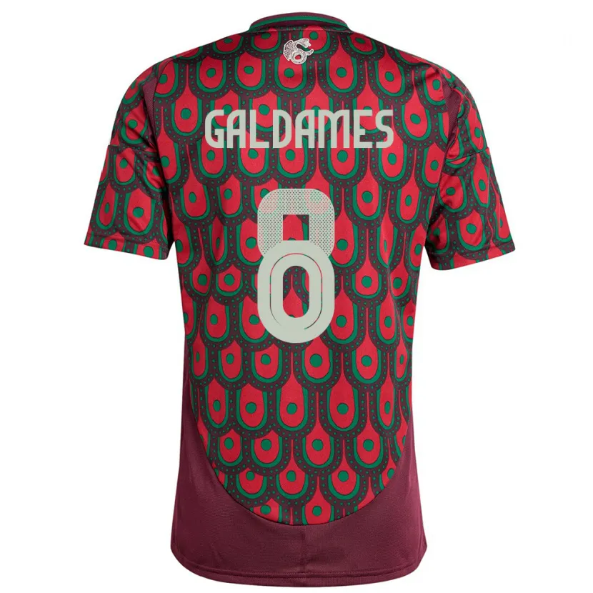 Danxen Bambino Maglia Messico Benjamin Galdames #8 Marrone Kit Gara Home 24-26 Maglietta
