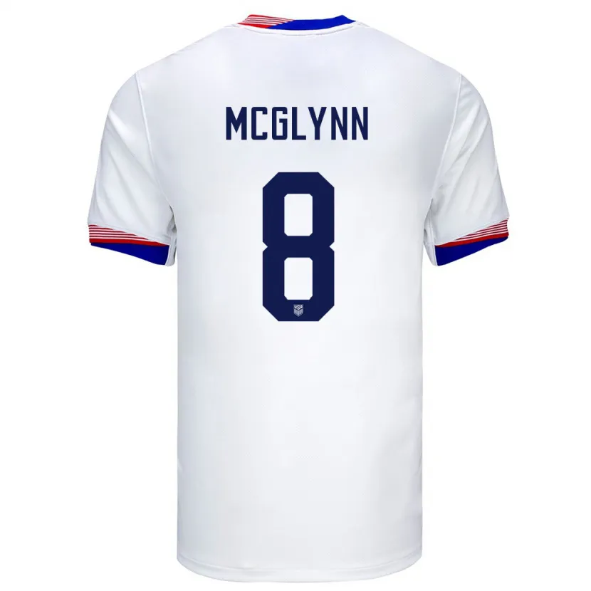 Danxen Bambino Maglia Stati Uniti Jack Mcglynn #8 Bianco Kit Gara Home 24-26 Maglietta