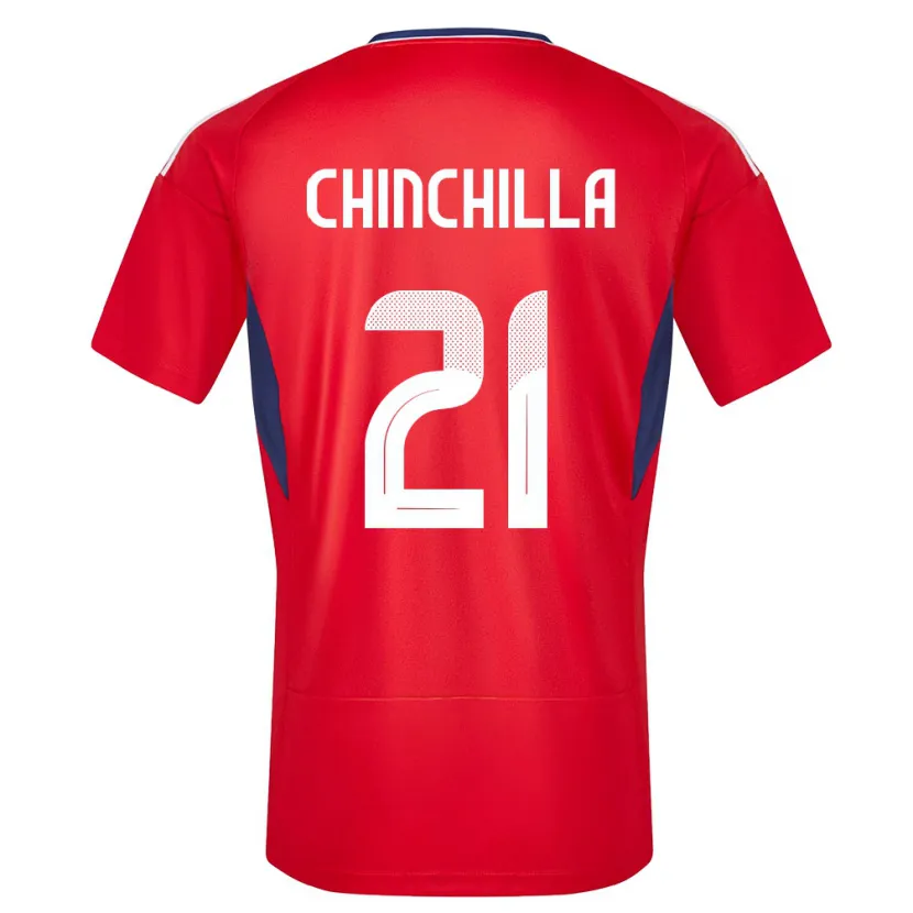 Danxen Bambino Maglia Costa Rica Viviana Chinchilla #21 Rosso Kit Gara Home 24-26 Maglietta