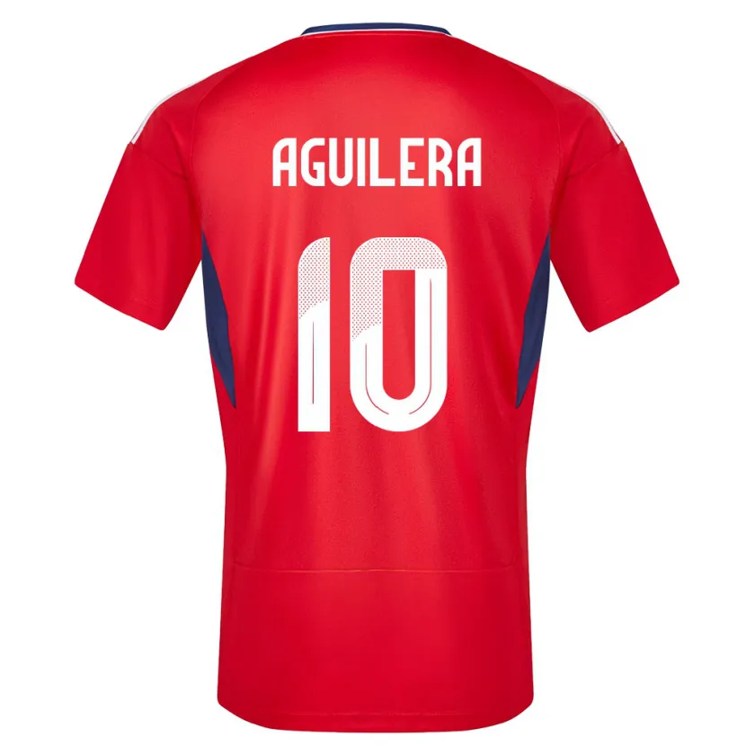 Danxen Bambino Maglia Costa Rica Brandon Aguilera #10 Rosso Kit Gara Home 24-26 Maglietta