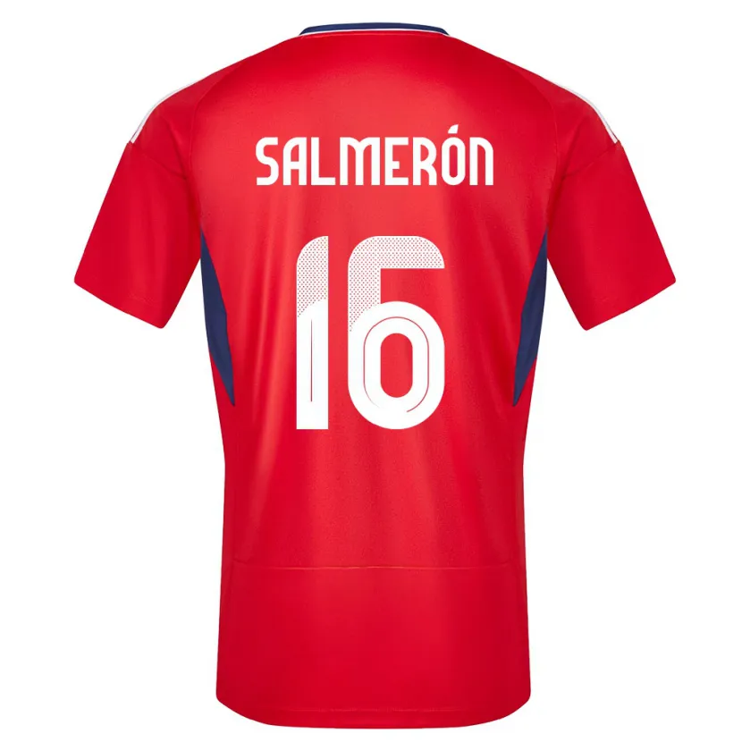 Danxen Bambino Maglia Costa Rica Andrey Salmeron #16 Rosso Kit Gara Home 24-26 Maglietta