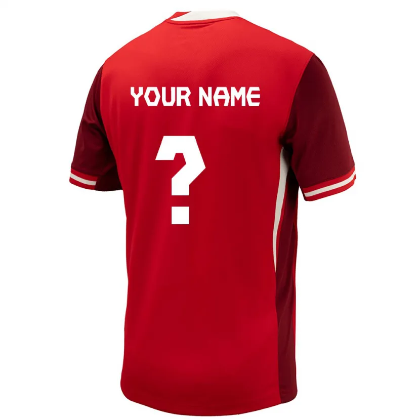 Danxen Bambino Maglia Canada Il Tuo Nome #0 Rosso Kit Gara Home 24-26 Maglietta