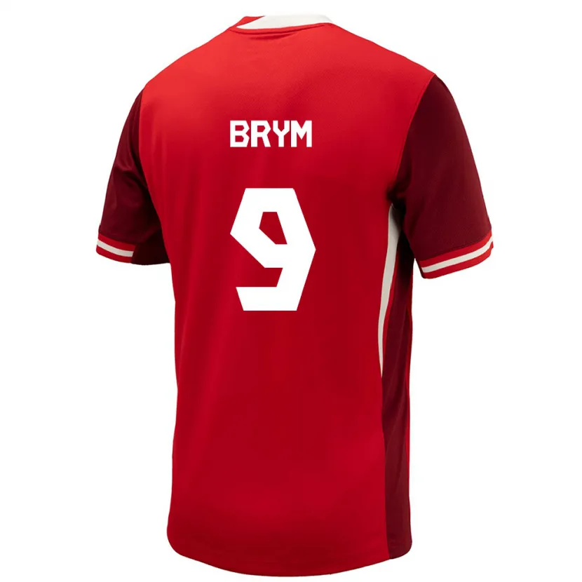 Danxen Bambino Maglia Canada Charles-Andreas Brym #9 Rosso Kit Gara Home 24-26 Maglietta