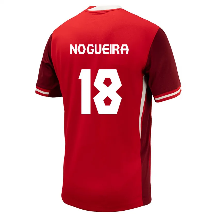 Danxen Bambino Maglia Canada Matthew Nogueira #18 Rosso Kit Gara Home 24-26 Maglietta