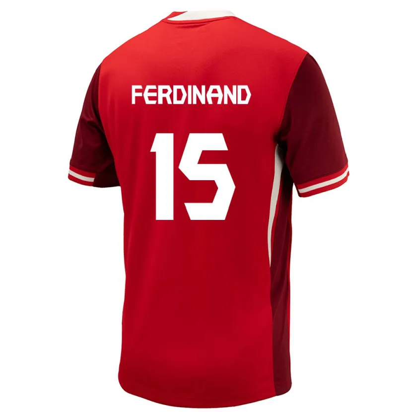 Danxen Bambino Maglia Canada Keesean Ferdinand #15 Rosso Kit Gara Home 24-26 Maglietta