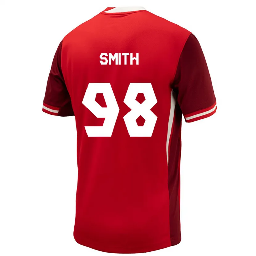 Danxen Bambino Maglia Canada Olivia Smith #98 Rosso Kit Gara Home 24-26 Maglietta