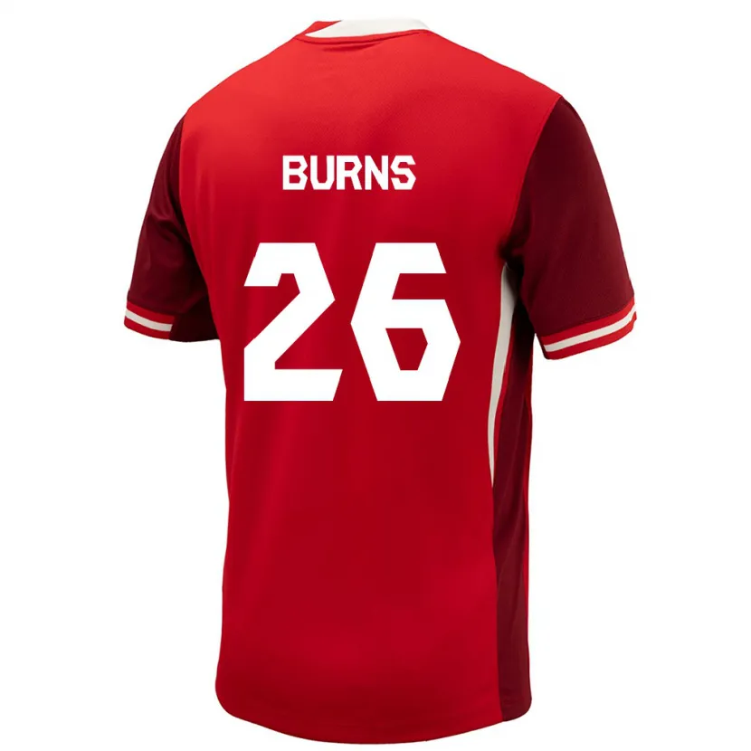 Danxen Bambino Maglia Canada Zoe Burns #26 Rosso Kit Gara Home 24-26 Maglietta