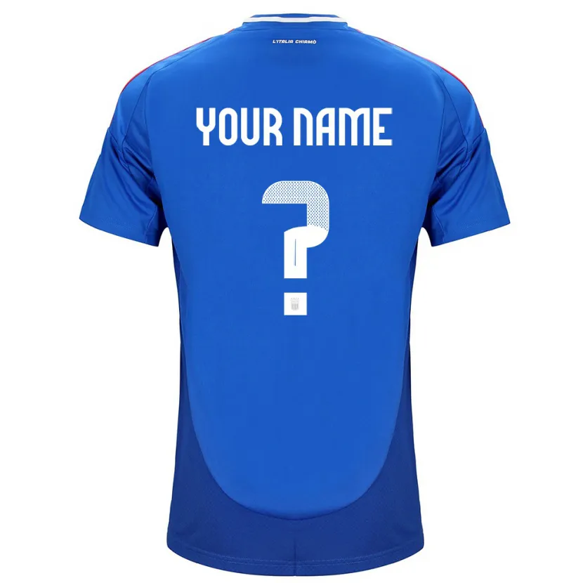 Danxen Bambino Maglia Italia Il Tuo Nome #0 Blu Kit Gara Home 24-26 Maglietta
