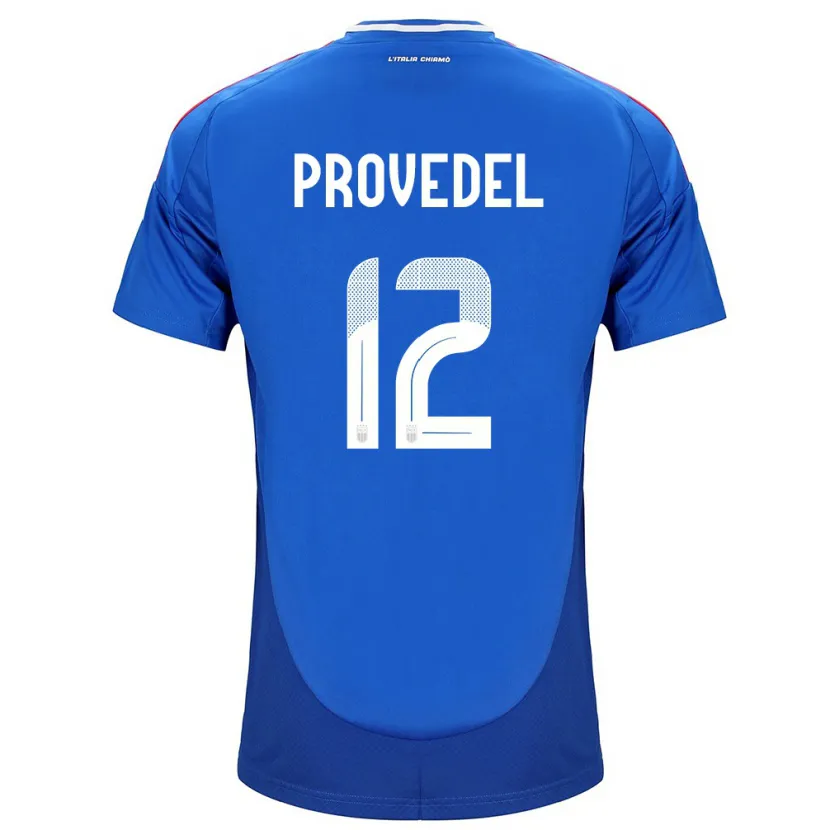 Danxen Bambino Maglia Italia Ivan Provedel #12 Blu Kit Gara Home 24-26 Maglietta