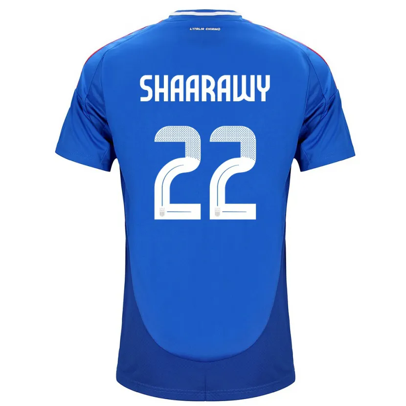 Danxen Bambino Maglia Italia Stephan El Shaarawy #22 Blu Kit Gara Home 24-26 Maglietta