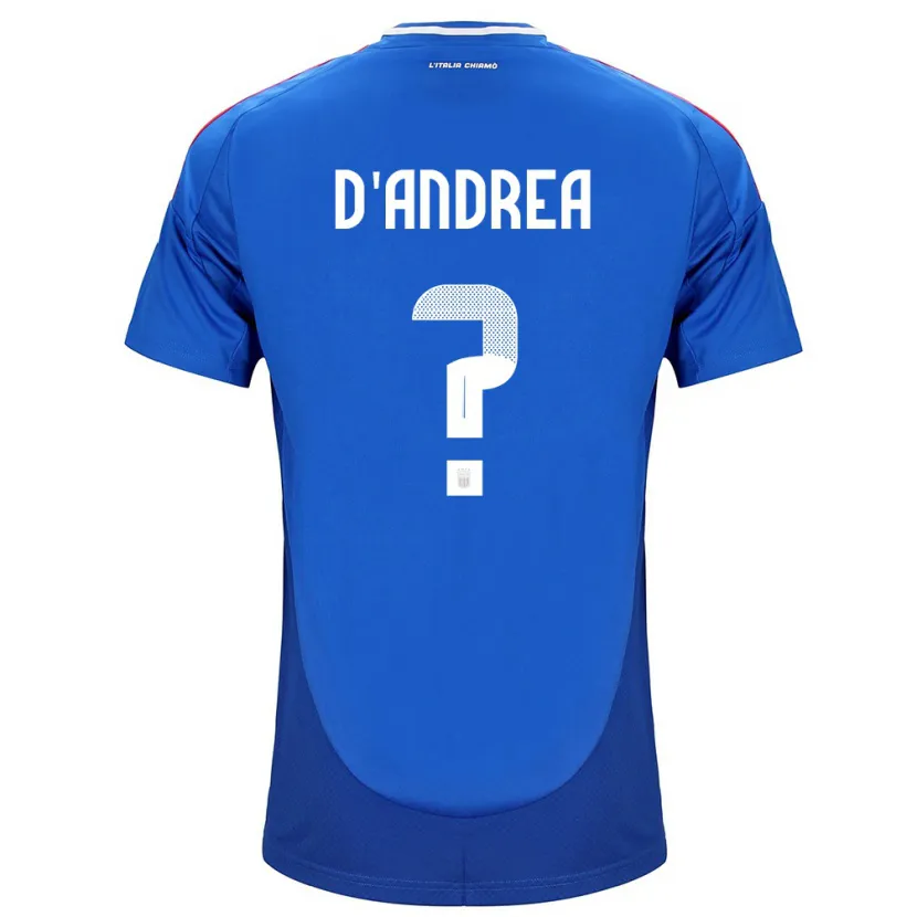 Danxen Bambino Maglia Italia Luca D'andrea #0 Blu Kit Gara Home 24-26 Maglietta