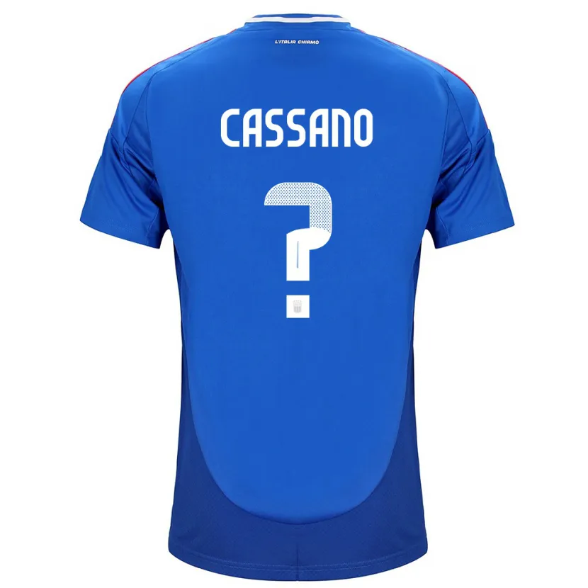Danxen Bambino Maglia Italia Claudio Cassano #0 Blu Kit Gara Home 24-26 Maglietta